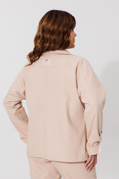 Бежевый спортивный комплект из джинса: жакет и брюки BRELA 2400 бежевый - фото 8