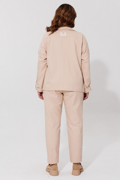 Бежевый спортивный комплект из джинса: жакет и брюки BRELA 2400 бежевый - фото 2