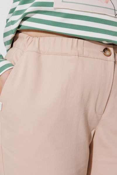 Брюки в стиле спорт-шик из хлопковой ткани BRELA 2401 бежевый - фото 6