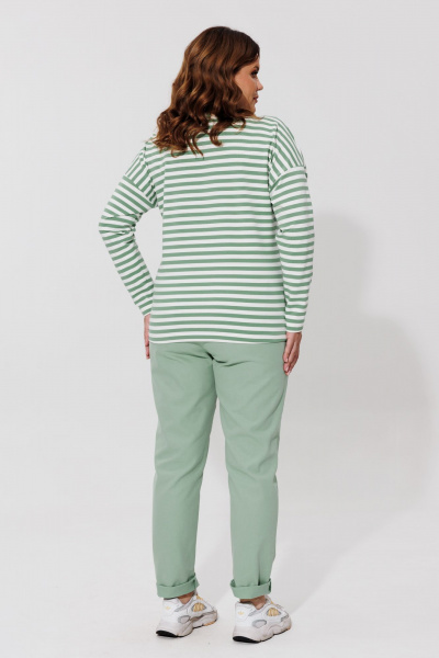 Женские джинсовые брюки прямого зауженного силуэта BRELA 2402 оливка - фото 2