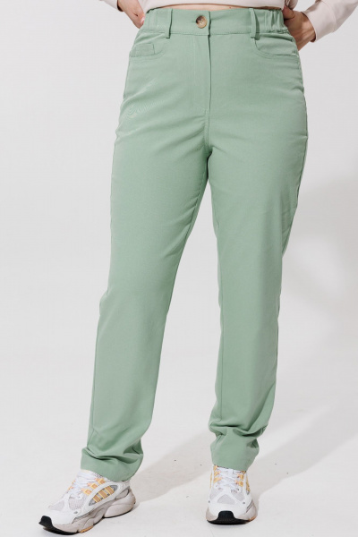 Женские джинсовые брюки прямого зауженного силуэта BRELA 2402 оливка - фото 8
