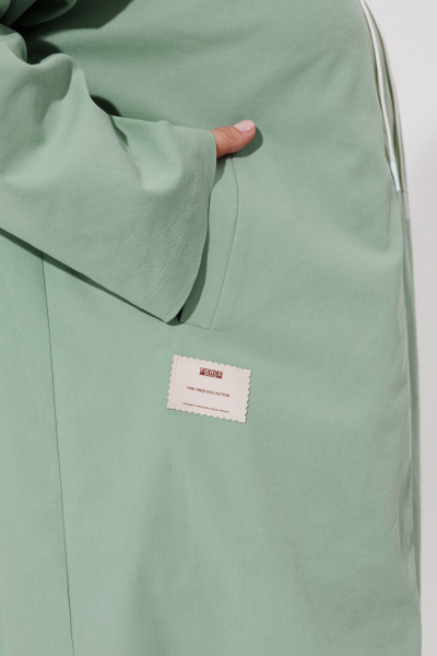 Демисезонная джинсовая парка с капюшоном и регулируемой кулисой BRELA 2403 оливка - фото 8