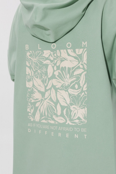 Демисезонная джинсовая парка с капюшоном и регулируемой кулисой BRELA 2403 оливка - фото 6