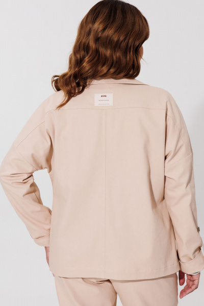 Жакет-книга из джинсовой ткани со стразами и карманами BRELA 2405 бежевый - фото 7