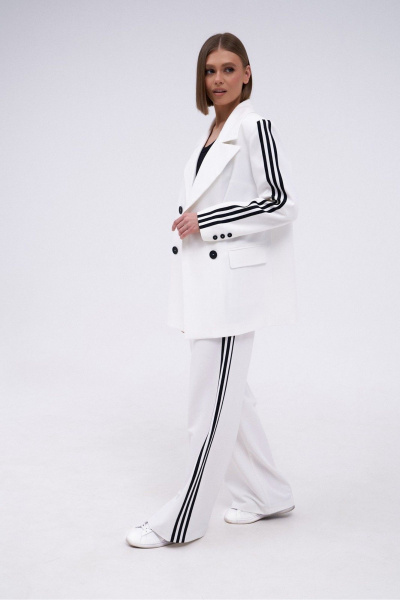 Брюки и жакет летний стильный костюм с полосками PUR PUR 11-269/3 - фото 2