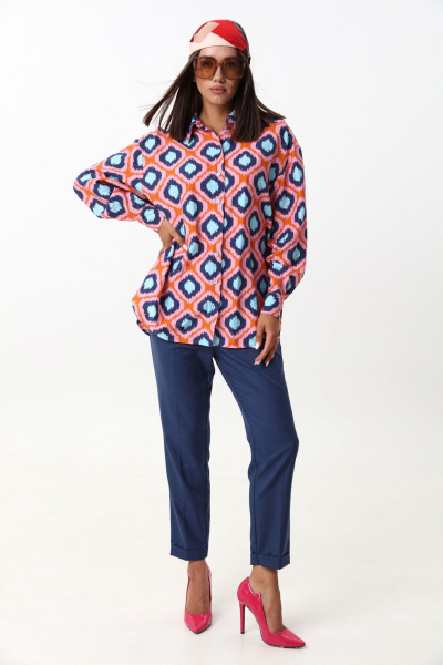 Комфортный комплект рубашка и брюки из легкой ткани с вискозой LM ВИ1630 - фото 1