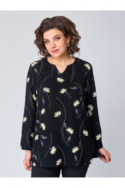 Джемпер свободный из трикотажа вискозы для демисезона Zlata 4444 василек - фото 1