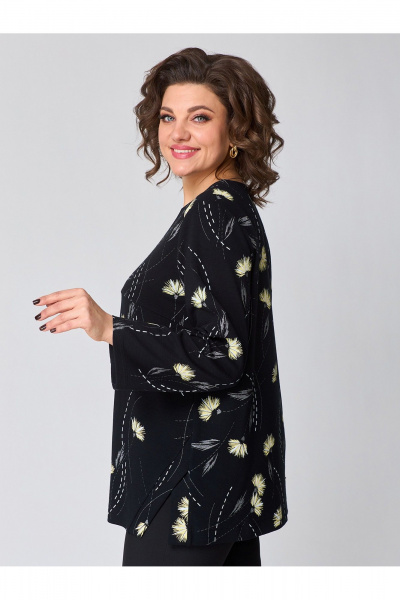 Джемпер свободный из трикотажа вискозы для демисезона Zlata 4444 василек - фото 7