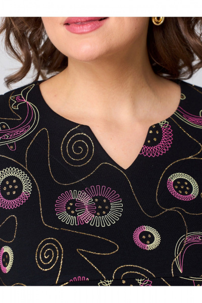 Джемпер свободный из трикотажа вискозы для демисезона Zlata 4444 океан - фото 7