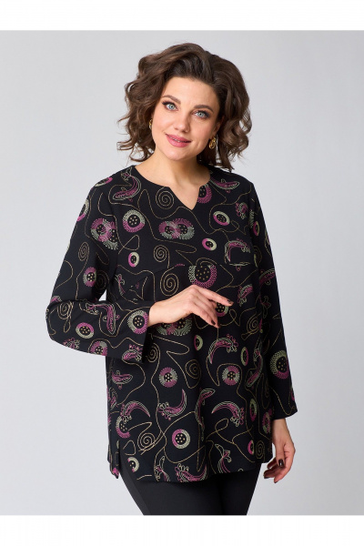 Джемпер свободный из трикотажа вискозы для демисезона Zlata 4444 океан - фото 1