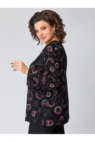 Джемпер свободный из трикотажа вискозы для демисезона Zlata 4444 океан - фото 2