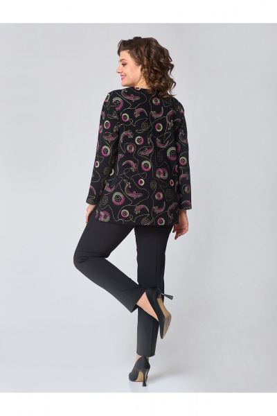 Джемпер свободный из трикотажа вискозы для демисезона Zlata 4444 океан - фото 5