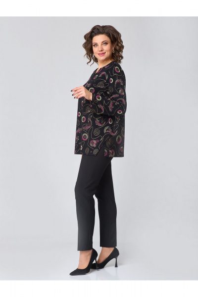 Джемпер свободный из трикотажа вискозы для демисезона Zlata 4444 океан - фото 4