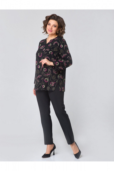 Джемпер свободный из трикотажа вискозы для демисезона Zlata 4444 океан - фото 3