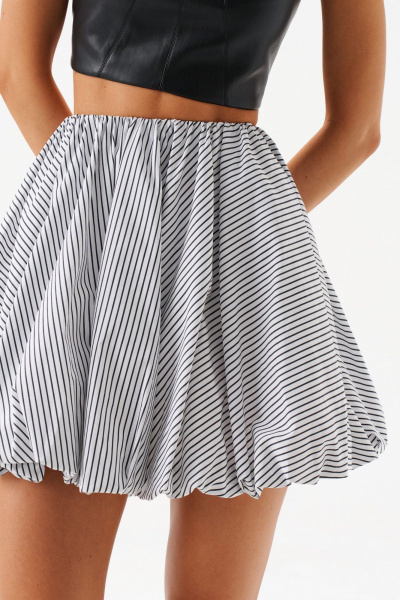 Юбка баллон мини из хлопка в полоску ANNETE A1412 - фото 9