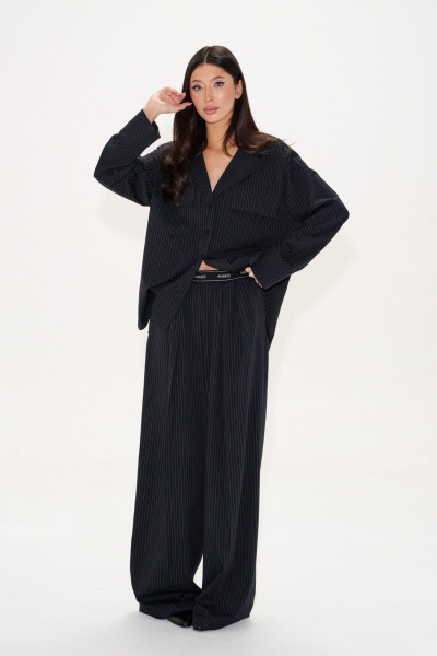 Брюки прямые из текстиля с застроченными стрелками ANNETE A1418 - фото 7