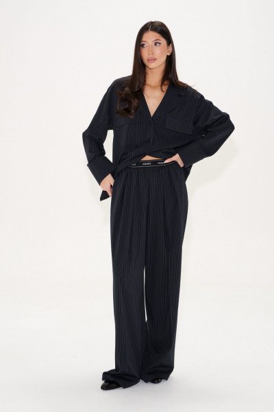 Брюки прямые из текстиля с застроченными стрелками ANNETE A1418 - фото 5