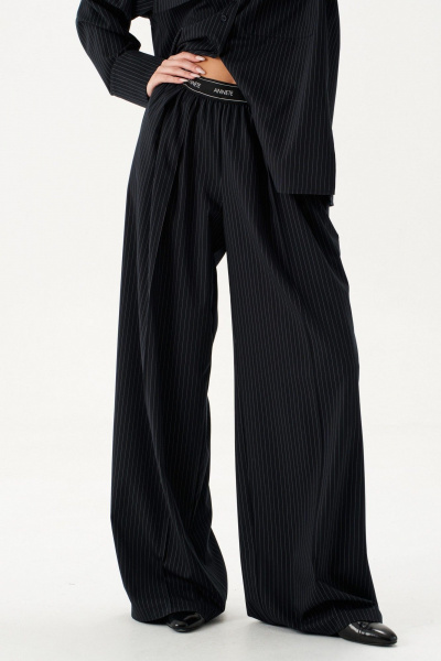 Брюки прямые из текстиля с застроченными стрелками ANNETE A1418 - фото 4