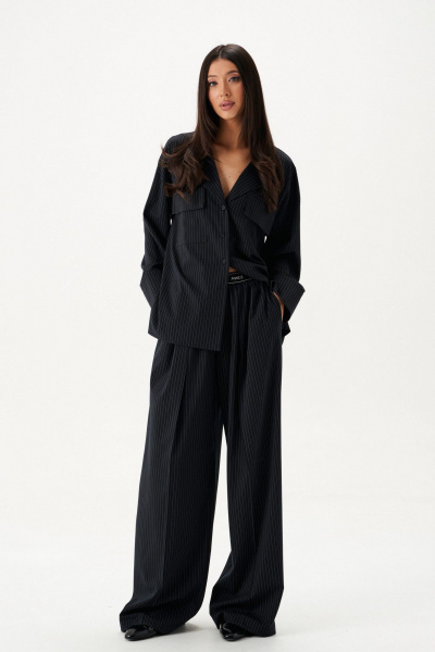 Брюки прямые из текстиля с застроченными стрелками ANNETE A1418 - фото 3