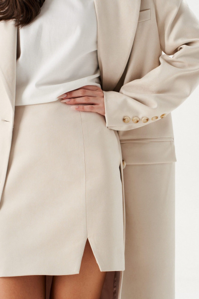 Юбка из искусственной замши с разрезом ANNETE A1419 - фото 3