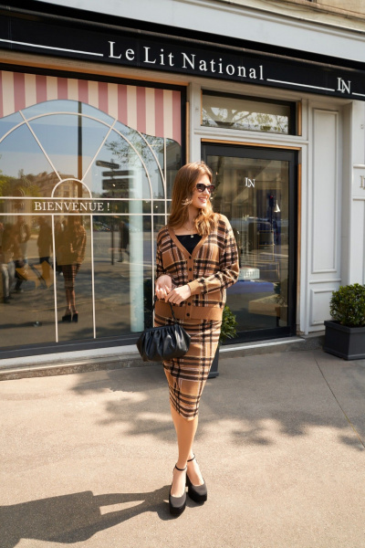 Кардиган свободного силуэта с V-образным вырезом Barbara Geratti С4507BG беж - фото 3