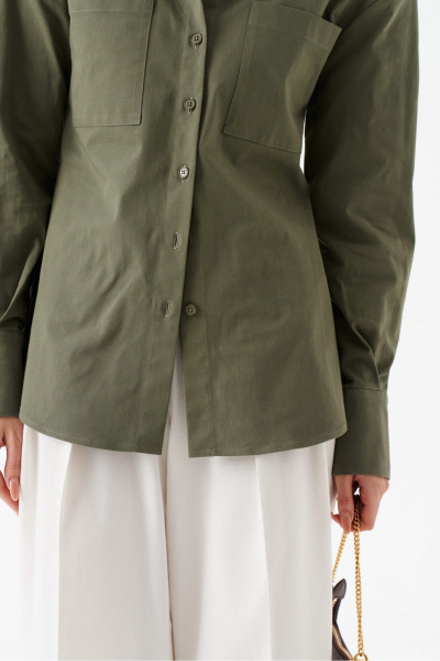 Рубашка деловая на каждый день из хлопка с воротником ANNETE A2021 - фото 4