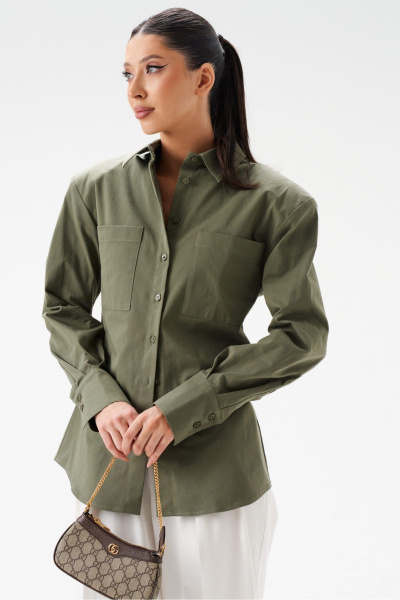 Рубашка деловая на каждый день из хлопка с воротником ANNETE A2021 - фото 3