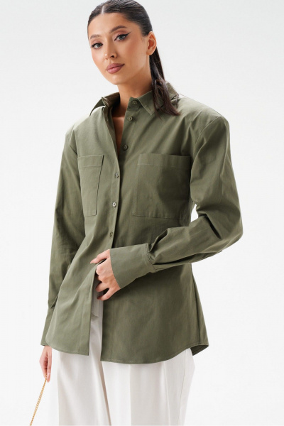 Рубашка деловая на каждый день из хлопка с воротником ANNETE A2021 - фото 1