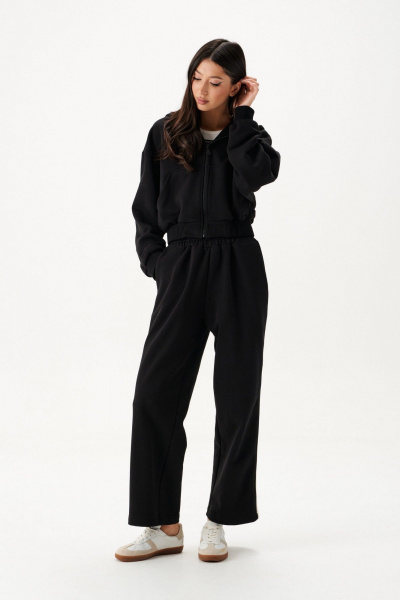 Джемпер на молнии с капюшоном из трикотажа для спорта и casual ANNETE A2031 - фото 2