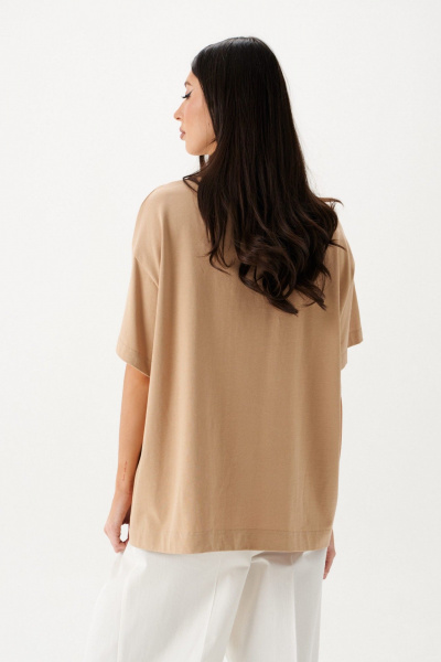 Футболка с объемной печатью из хлопка для повседневной носки ANNETE A2083 - фото 6