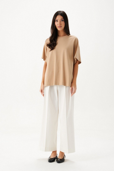 Футболка с объемной печатью из хлопка для повседневной носки ANNETE A2083 - фото 1