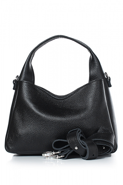 Сумка натуральная кожа стильная для ежедневных образов Galanteya 27524.24с1308к45 черный/серый - фото 2