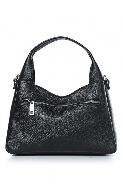 Сумка натуральная кожа стильная для ежедневных образов Galanteya 27524.24с1308к45 черный/серый - фото 3