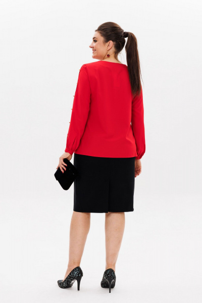 Юбка классическая черная из вискозы для делового образа Anelli 1438.1 бомбейская_кошка - фото 8