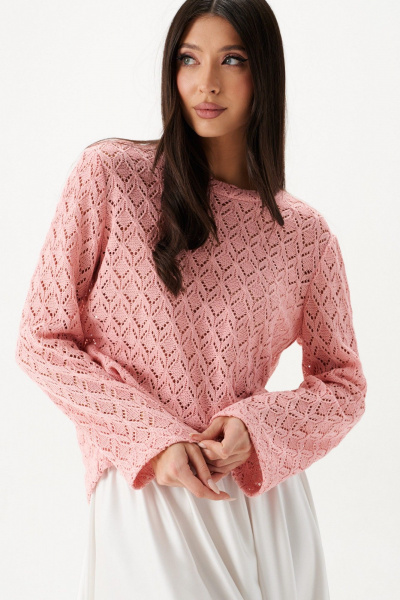 Джемпер с подплечниками из хлопка с логотипом ANNETE A2121 - фото 6