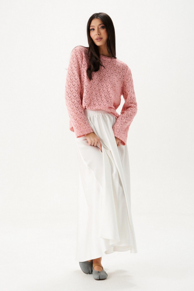 Джемпер с подплечниками из хлопка с логотипом ANNETE A2121 - фото 4