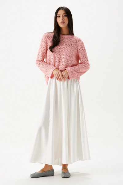 Джемпер с подплечниками из хлопка с логотипом ANNETE A2121 - фото 1