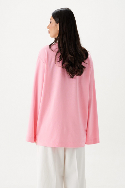 Джемпер свободного кроя из хлопкового полотна с брендингом ANNETE A2123 - фото 6