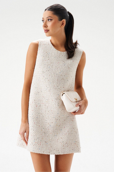 Платье-мини с открытыми плечами и прозрачной тканью ANNETE A3638 - фото 3