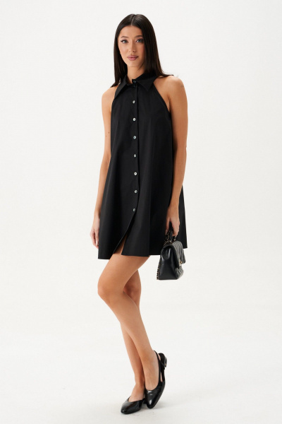 Свободное платье с открытыми плечами и карманами ANNETE A3648 - фото 4