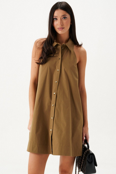 Платье свободного кроя с открытыми плечами и воротником ANNETE A3649 - фото 5