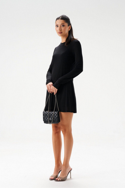 Платье из полупрозрачного трикотажа с бретелями ANNETE A4264 - фото 1