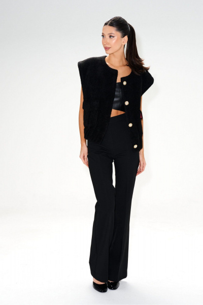 Жилет прямой классический из текстиля на каждый день ANNETE A5357 - фото 8