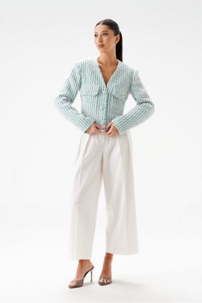 Жакет яркий полуприлегающий с накладными карманами ANNETE A5378 - фото 1