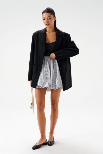 Жакет из искусственной замши с кокетками и воротником ANNETE A5380 - фото 6