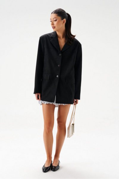 Жакет из искусственной замши с кокетками и воротником ANNETE A5380 - фото 1