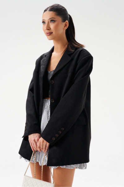 Жакет из искусственной замши с кокетками и воротником ANNETE A5380 - фото 2