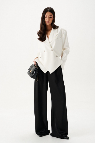 Демисезонный жакет из текстиля с укороченной длиной ANNETE A5413 - фото 5