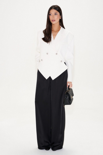 Демисезонный жакет из текстиля с укороченной длиной ANNETE A5413 - фото 4