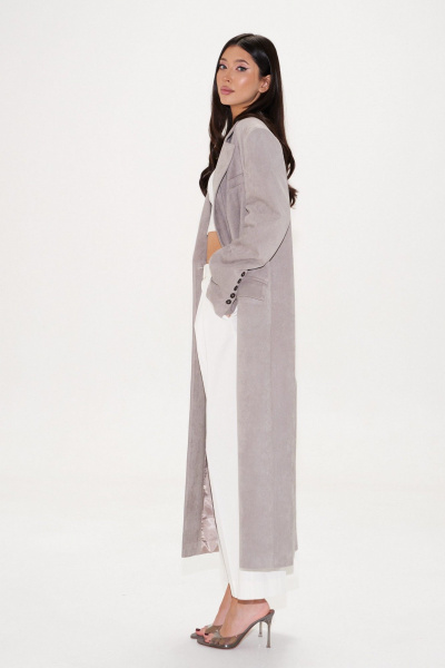 Жакет из имитации замши прямой свободный с карманами ANNETE A5430/2 - фото 8